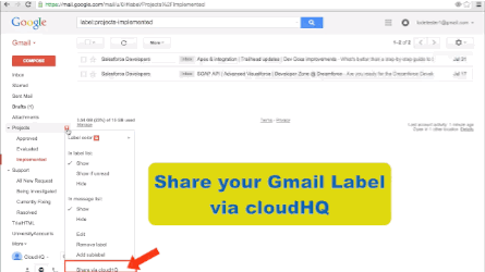 Free Gmail Label Sharing