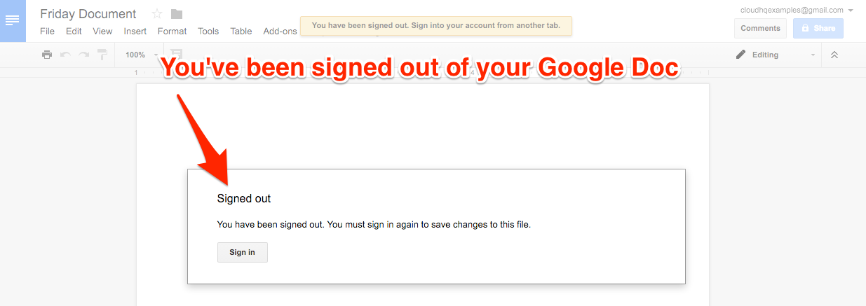 cloudHQ Multiple GoogleAccounts Signed Out Doc