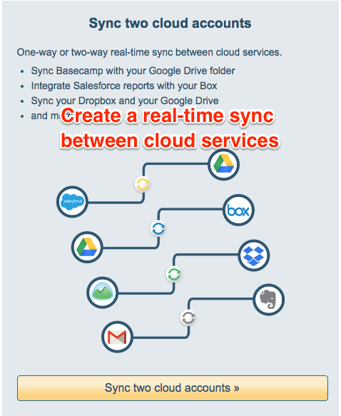 Create a real-time sync between cloud services