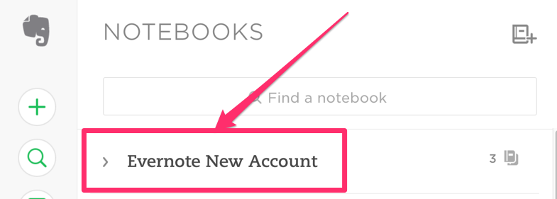 Evernote New Account