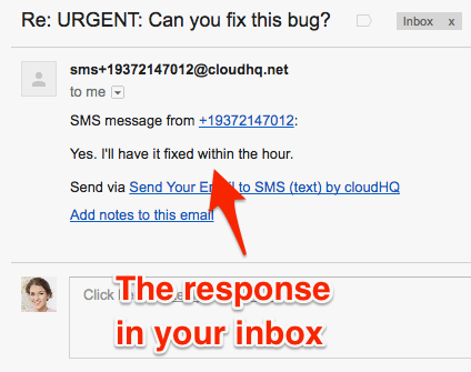 Gmail response