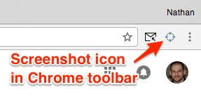 Gmail screenshot in toolbar