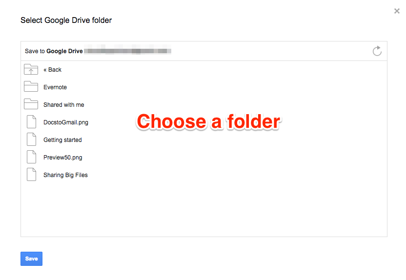 Choose a folder