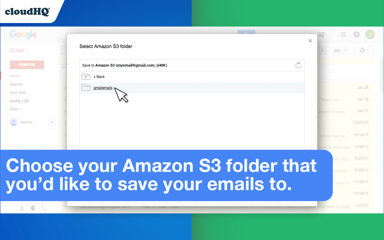 FREE How to Save Gmail Emails to Amazon S3 cloudHQ