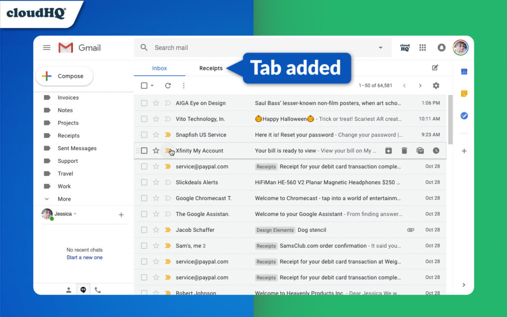 why is there a yellow arrow next to some mail in my inbox gmail