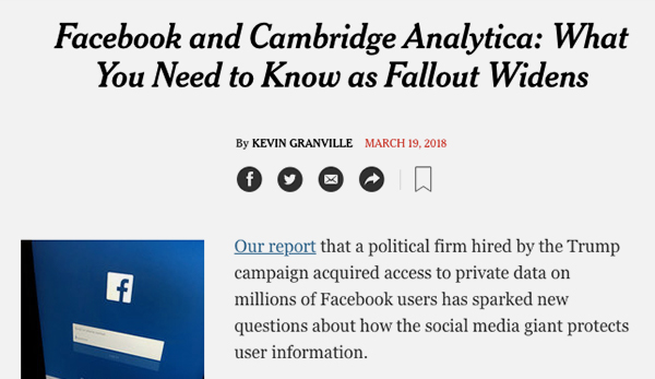 Facebook Cambridge Analytica