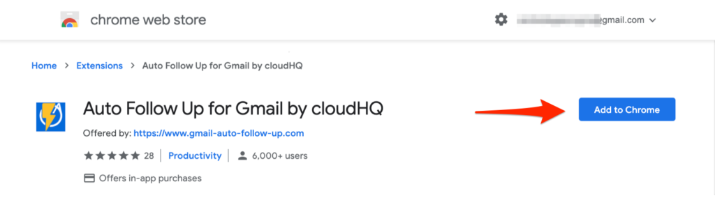 Auto Follow Up for Gmail Chrome Store