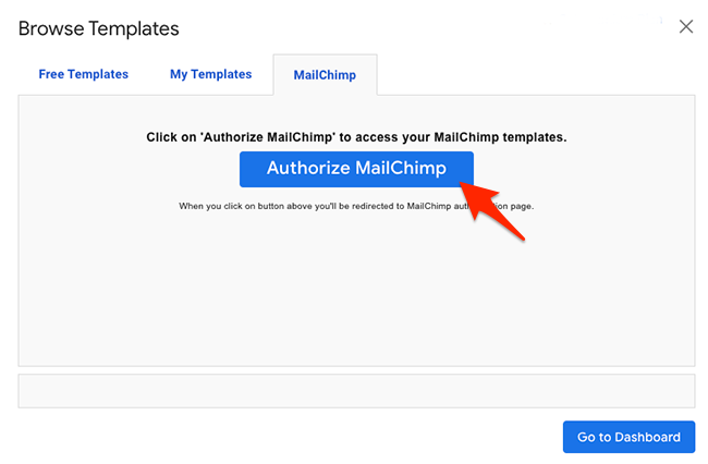 Import MailChimp template