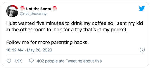 Parenting tweet