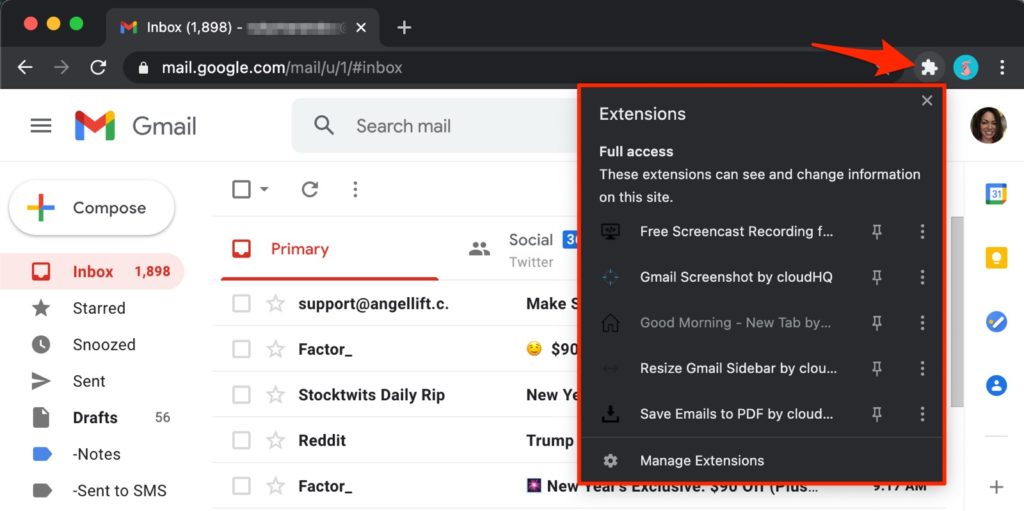Chrome Extension List