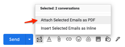 Attach emails in Gmail as PDF