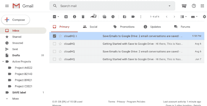 Bulk forward emails from Gmail