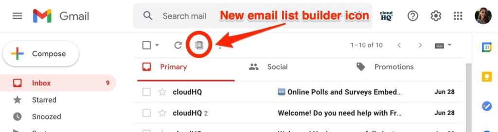 email list builder icon by cloudhq