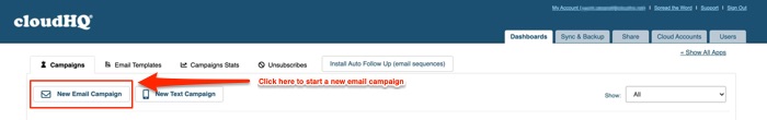 How to launch a new email campaign marketing software with mailking.io from cloudhq