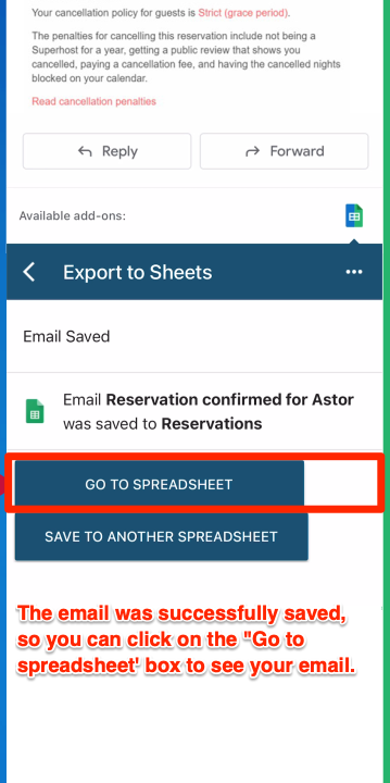 Go check out your new spreadsheet with your online sales: emails to sheets