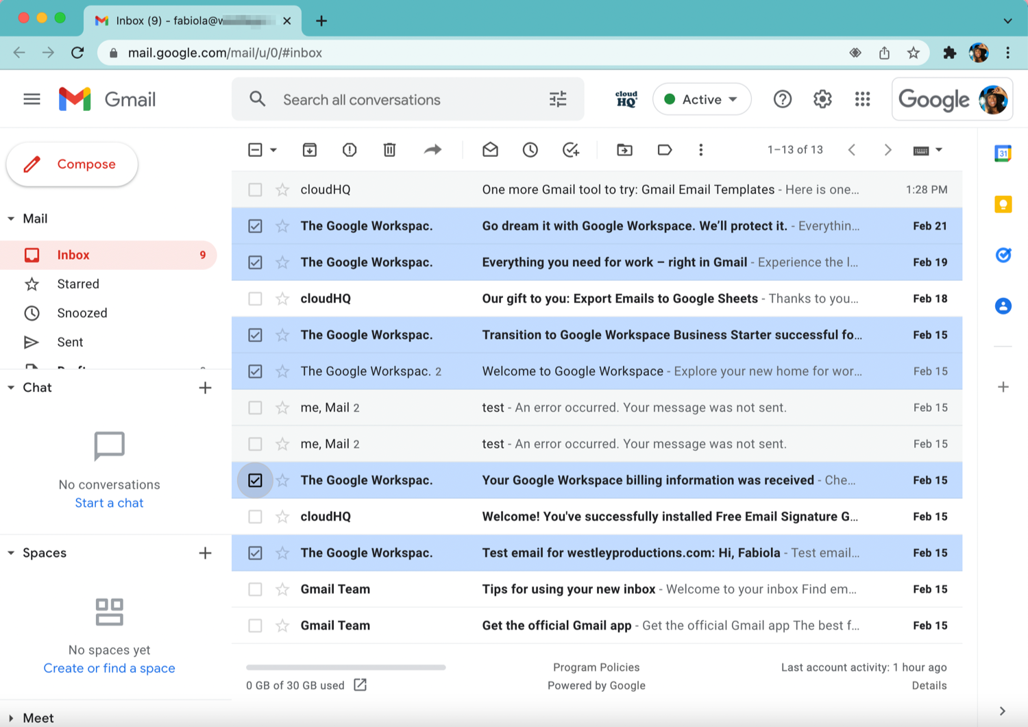 google workspace transfer email