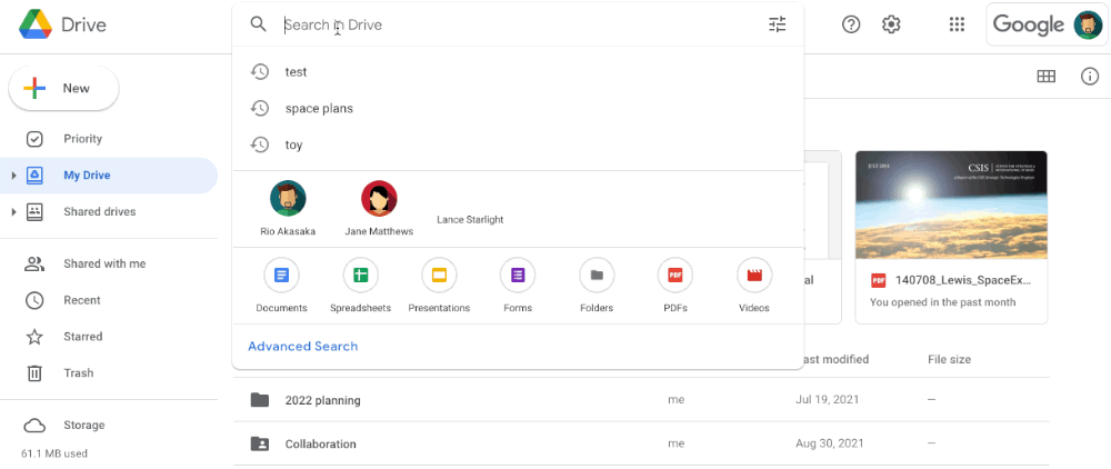 'Search chips' will finally make it easier to find things in Google Drive