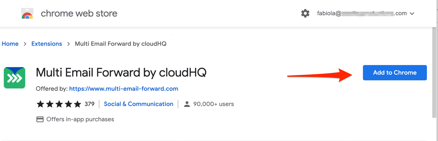 install multi email forward by cloudHQ