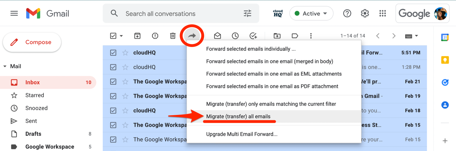 How to Forward Multiple Emails in Gmail – cloudHQ