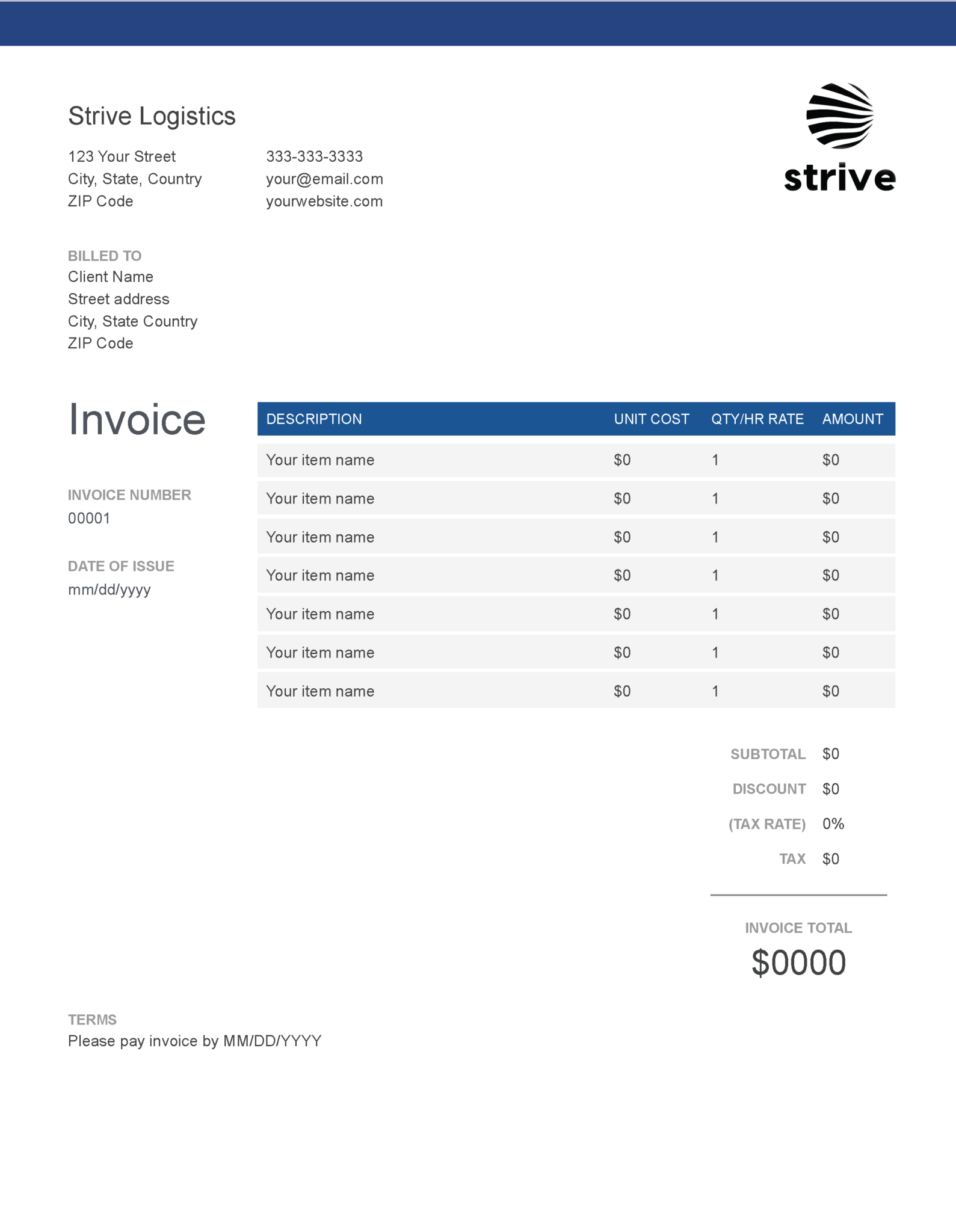 Free Invoice Templates for Google Docs – cloudHQ