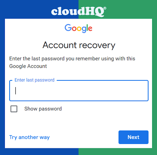 Account recovery