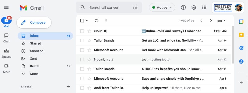 Gmail's new interface