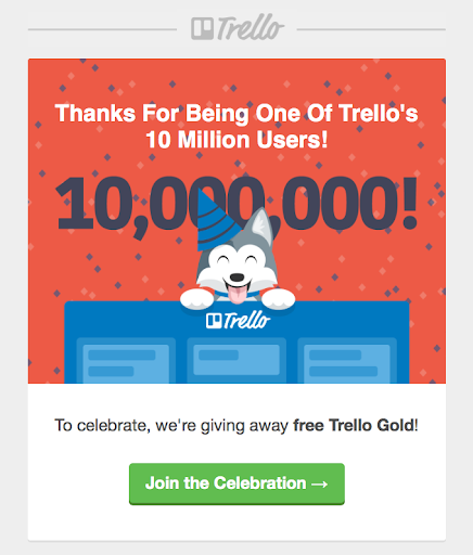 trello milestone email template