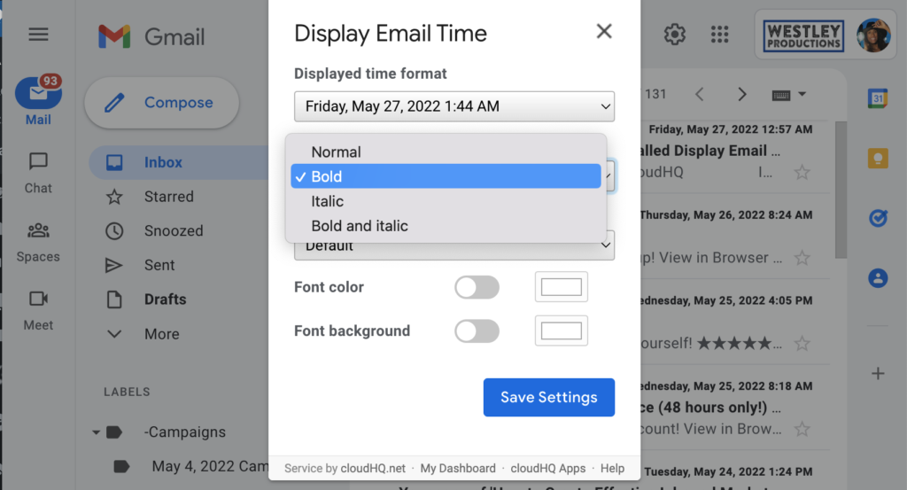 New! How to Change the Display Email Time in Gmail – cloudHQ