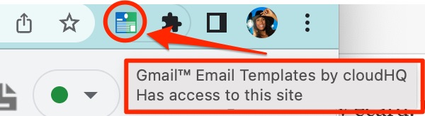 email templates is now pinned in chrome browser