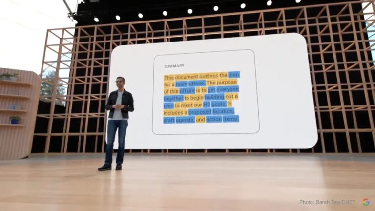 sundar pichai ai generated google docs summaries