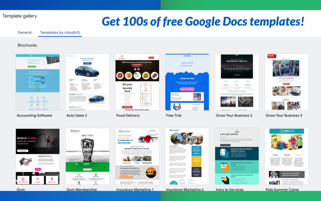 free google docs templates
