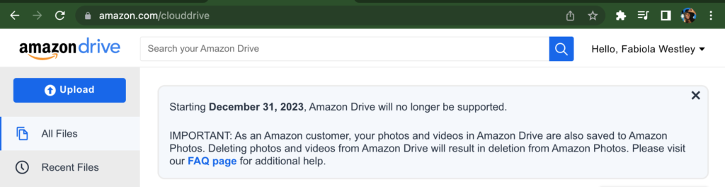 amazon drive deprecated