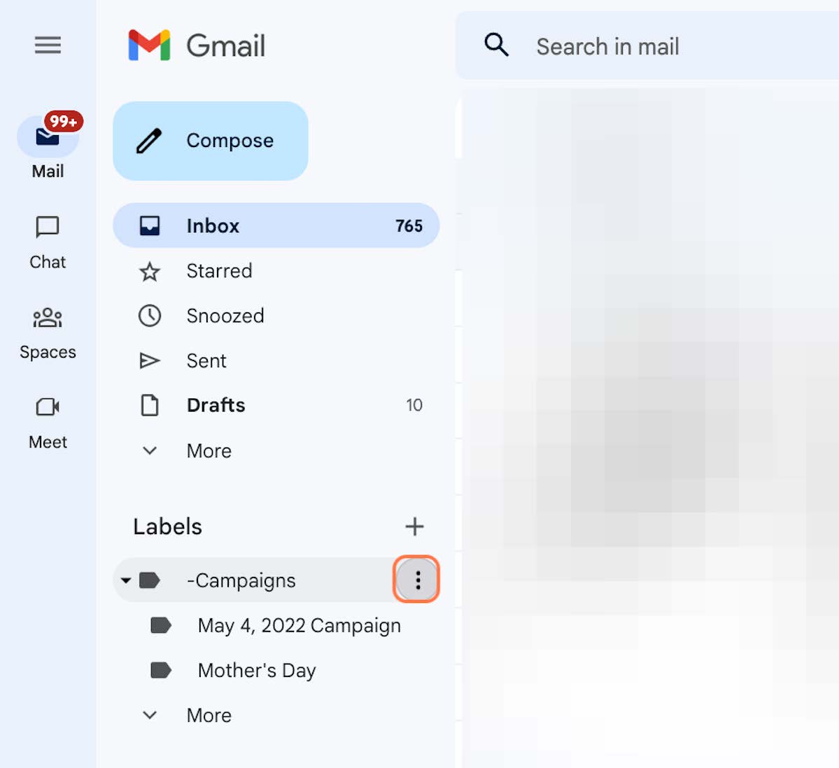 Gmail label sharing