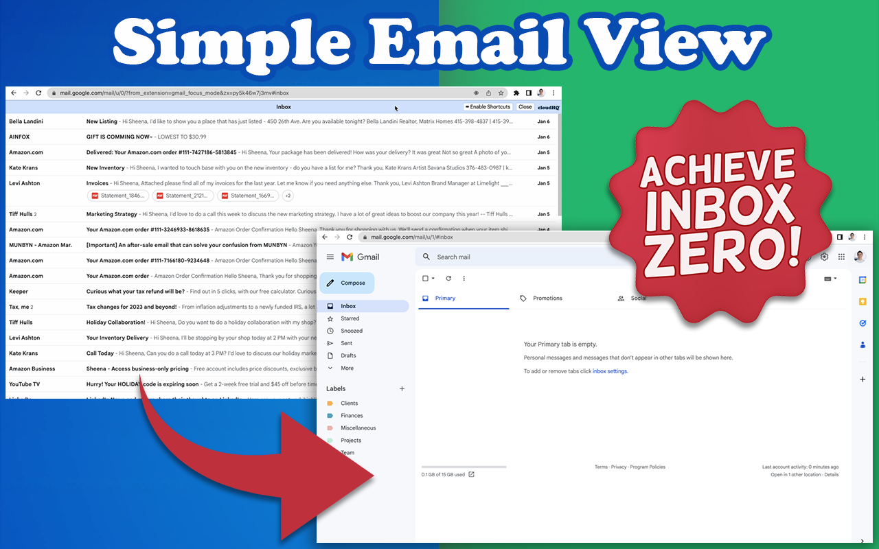 How to Get a Simple Email View