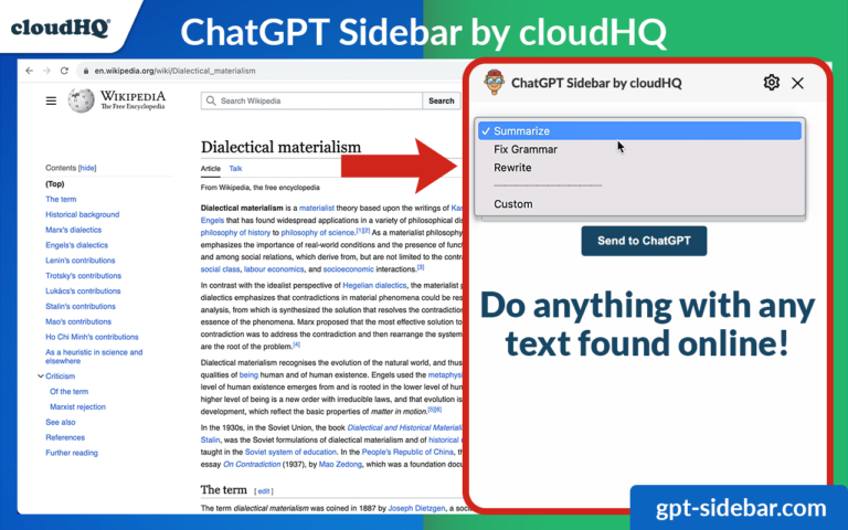 chatGPT Sidebar