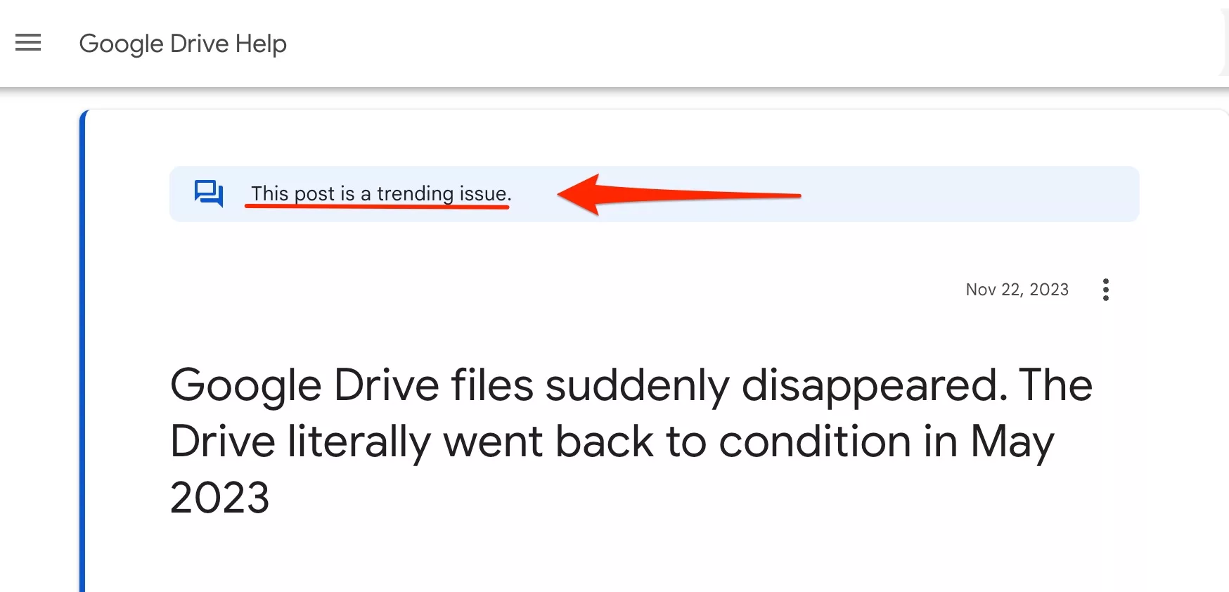 Google drive files are disappearing