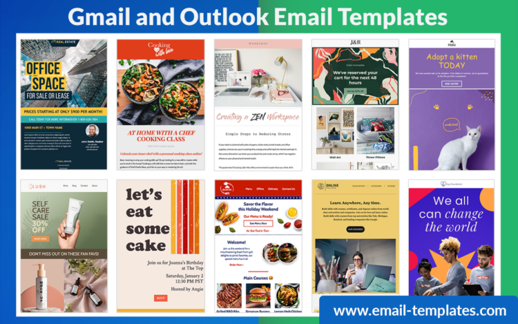 gmail and outlook email templates