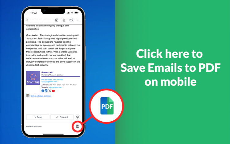 How to save emails to PDF on mobile devices