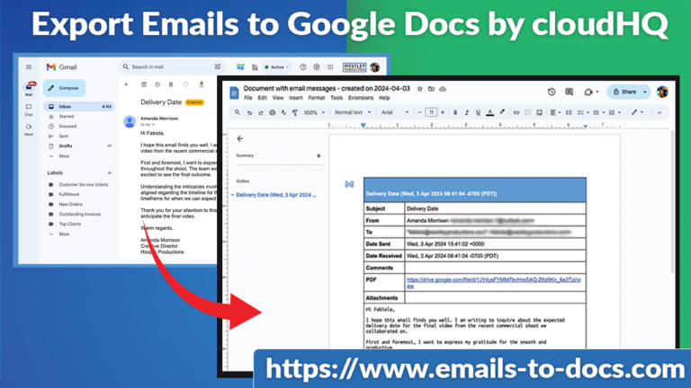 How to Export Email to Google Docs