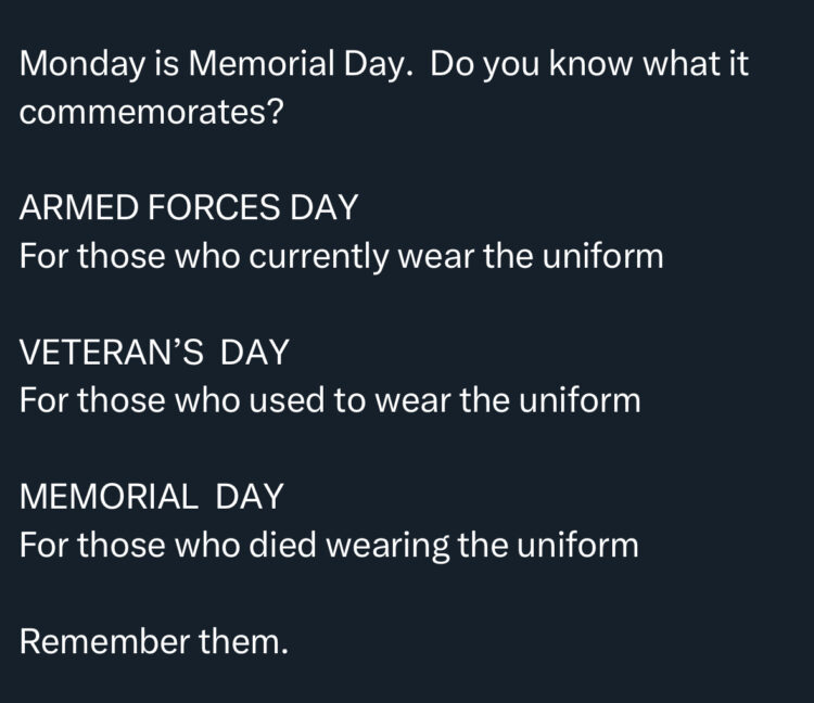 What it means to celebrate memorial day