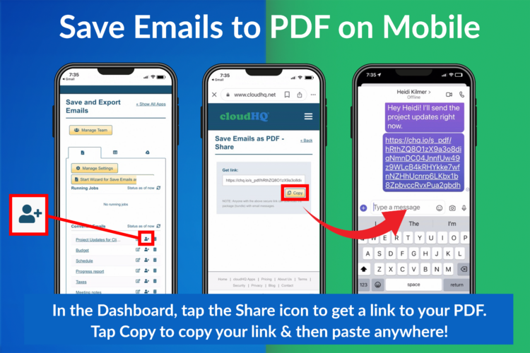 how to share a PDF that you just created from your phone with a simple URL link