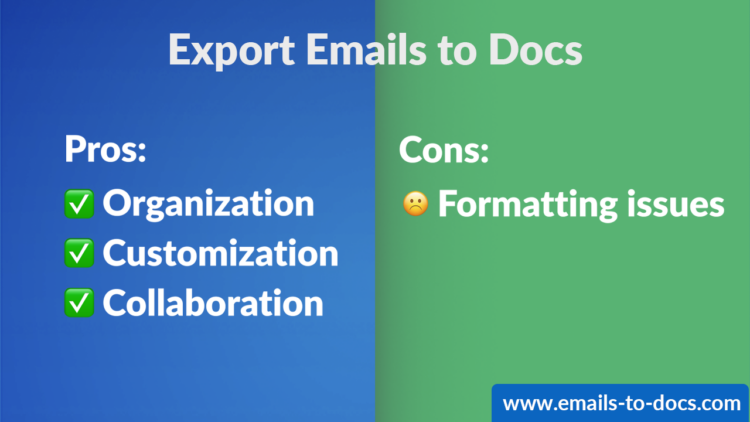 Export emails to Google Docs: Pros vs Cons 