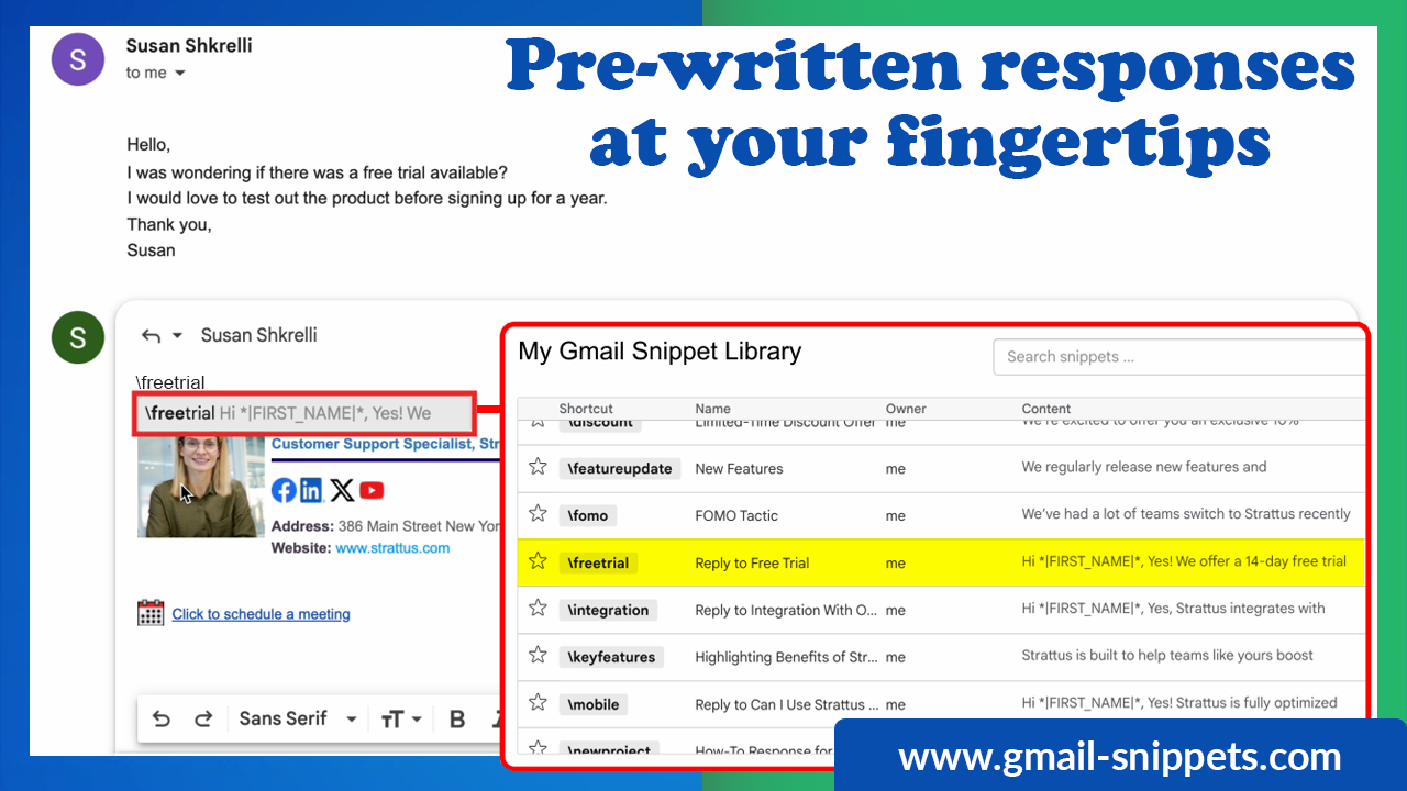 How to Add a Snippet to an Email with Email Snippets