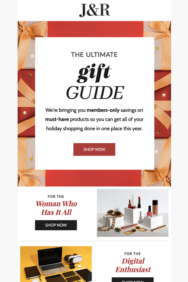 Thanksgiving Gift Guide card for email 