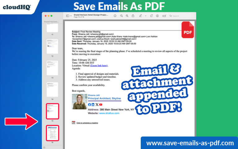 append email to pdf