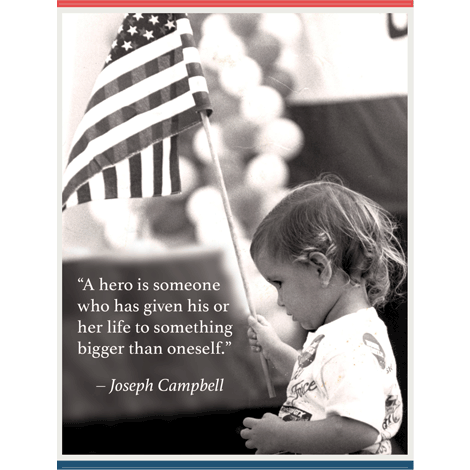 Child With Flag Memorial Day Business eCard