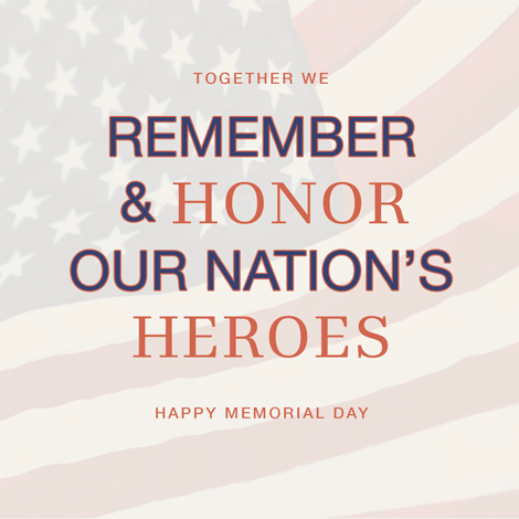 Honor Our Heroes Memorial Day Business eCard