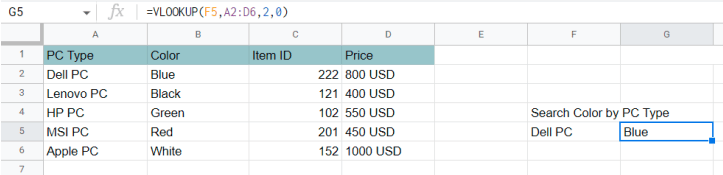 vlookup
