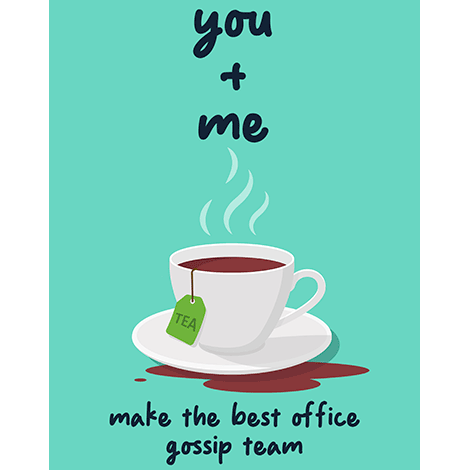 Valentine's Day card for office coworkers