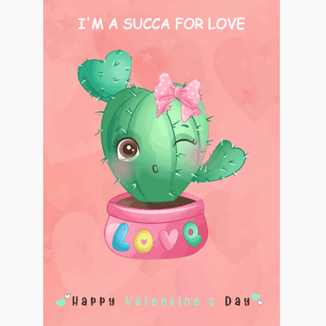 Cute Valentine's Day cards with playful design